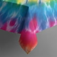 thumbnail image 5 of Colorful Tie Dye Blossom Pattern Square Tablecloth,Waterproof Square Table Cover,Wipeable Spillproof Washable Table Cover for Home Kitchen Party Decor 52"x52"(132x132cm), 5 of 6