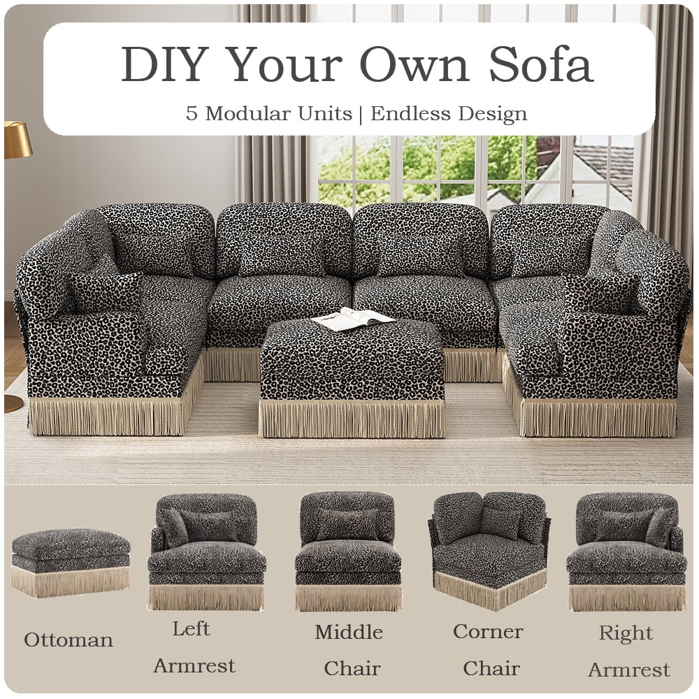 Modular Sectional Sofa Right Arm Chair Module, DIY Sofa Component