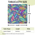 thumbnail image 2 of Blue Pioneer Flower and Leaf Pattern Square Fitted Tablecloth with Elastic Edge,Square Table Cover,Washable Elastic Table Cover for Home Kitchen Party Decor 34"x34", 2 of 6