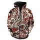 thumbnail image 5 of Sudadera con capucha y cremallera con diseño de dragón samurái y guerrero fantasma para hombre, estilo Harajuku, con estampado 3D de carpa, informal, de manga larga, para primavera, 5 of 5