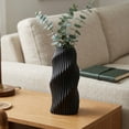 thumbnail image 3 of Unique Bargains Unbreakable Plastic Geometric Flower Vase for Modern Home Decor Black 3.6"L x 3.6"W x 8.1"H, 3 of 6
