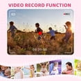 thumbnail image 4 of Cámara para niños, cámara digital para niños de 2,0 pulgadas, mini cámara recargable para niños, videocámara, juguete de regalo para niñas y niños de 3 a 10 años, vídeo HD 1080P, tarjeta SD 32G (rosa), 4 of 5