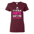 thumbnail image 1 of Wild Bobby, I'm a Nurse What's Your Superpower?, Inspirational/Christian, Womens Graphic Tees, Maroon, Medium, 1 of 3