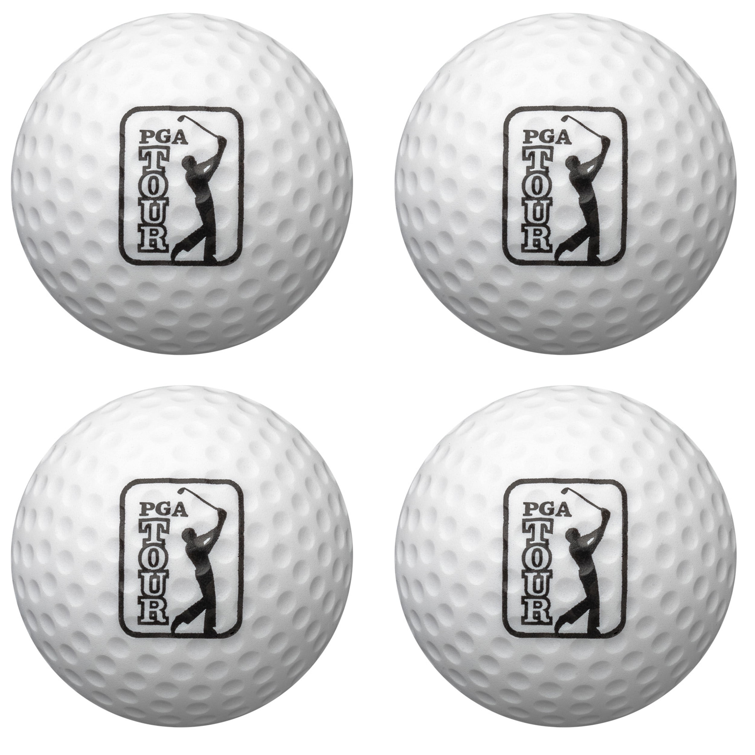 (4 pack) PGA TOUR Tee-Up Extra Large New Foam Golf Balls, Set of 4, White