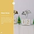 thumbnail image 2 of Desk Block Calendar Decorative Desktop Perpetual Calendar Office Rustic Decoration, 2 of 8