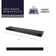 thumbnail image 3 of Easy Tool, 515664 Decorative 36" Floating Shelf Holds Up To 25lbs, Free Dry Wall Installation, Flat, Ecommerce Packaging, Black, 3 of 6