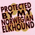 thumbnail image 2 of CafePress - Protected By My Norwegian Elkhound Body Suit - Baby Light Bodysuit, Size Newborn - 24 Months, 2 of 4