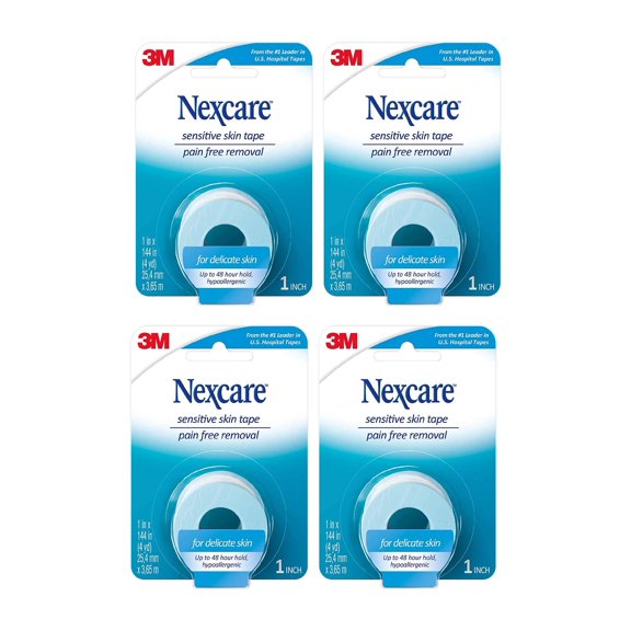 Nexcare Sensitive Skin Low Trauma Tape, 4 count