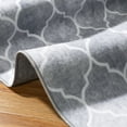thumbnail image 4 of GlowSol 8x10 Machine Washable Rug Moroccan Geometric Area Rug Boho Rug Non-Shedding Stain-Resistant Accent Carpet for Dining Room Office, Light Gray, 4 of 7