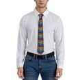 thumbnail image 5 of Gaeub Pride Rainbow Men's Classic Woven Jacquard Necktie Perfect for Weddings & Parties, 5 of 7