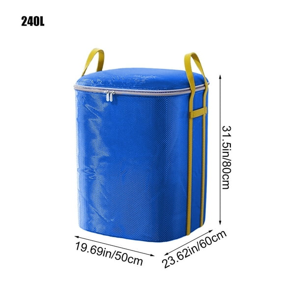 Christmas Supplies Storage Bag Reinforced Handle Extra Large Storage Bag Clothes Toys Christmas Decoration Storage Bag Thickened Double Zipper Storage Bag