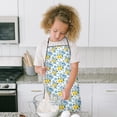 thumbnail image 4 of Yellow Lemon Fruit Patterns Blue White Pattern Kids Aprons for Girls and Boys,Adjustable Neck Strap Toddler Aprons for Kids Cooking Baking, 4 of 6