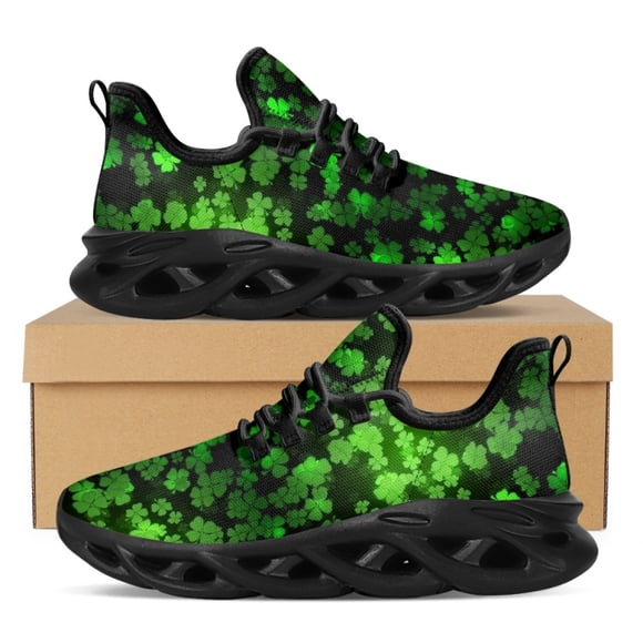 Zapatos de plataforma con diseño de trébol del Día de San Patricio, cómodos, transpirables, vulcanizados, zapatillas casuales de moda para mujer