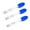 Blue, variant on 7 Inch Mini Tongs with Silicone Tips, Set of 3 - Stainless Steel, Easy to Clean - For BBQ, Cooking & Serving