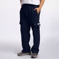 thumbnail image 2 of Men's Casual Pants Male Fitness Running Trousers Drawstring Loose Waist Solid Color Pocket Loose Sweatpants Navy L, 2 of 9