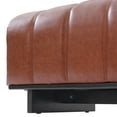 thumbnail image 5 of Christopher Knight Home 63.6" Modern PU Leather Dining Bench with Rubberwood Legs, Brown, 5 of 10
