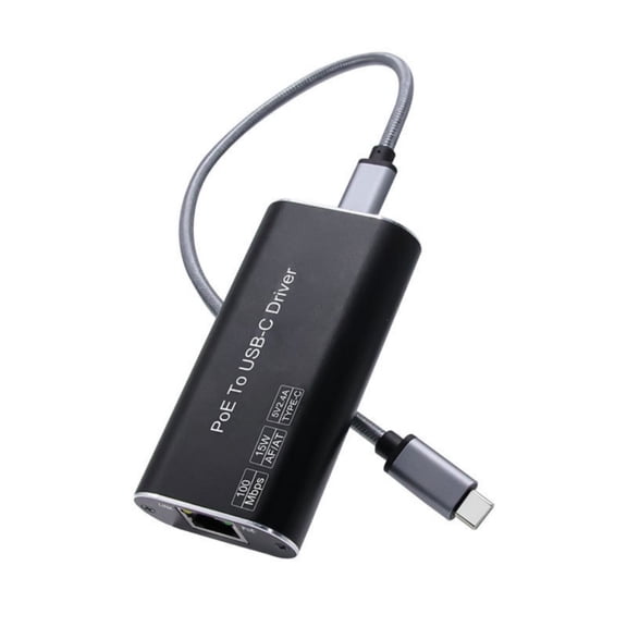 POE Powered Ethernet to Type C Adapter for USB C Device,POE to USB C Converters for Home Office Use,Portable Design