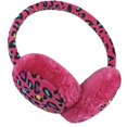 thumbnail image 2 of Girls Soft Plush Padded Knitted Design Adjustable Winter Earmuffs, Fuchsia Cheetah Print, One Size, 2 of 3