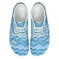 thumbnail image 4 of Wismoutput Blue Stripes Barefoot Shoes for Men Boys Lightweight Breathable Comfort Walking Shoes Size 5.5-14, 4 of 7