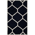 thumbnail image 2 of SAFAVIEH Cambridge Juan Geometric Wool Area Rug, Black/Ivory, 3' x 5', 2 of 5