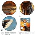 thumbnail image 3 of Designart "Creature Amber Giraffe Drops" Animals Floater Framed Canvas Art Print, 3 of 7