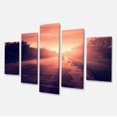 thumbnail image 2 of Vintage Biker at Sunset - Modern Landscape Wall Art Canvas, 2 of 3