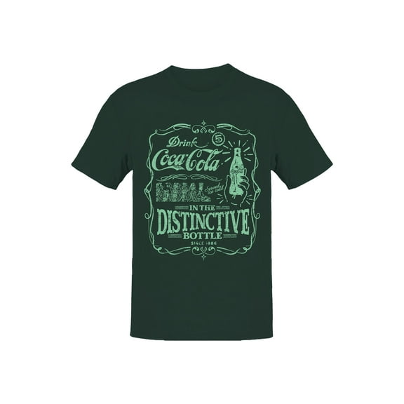 Officially Licensed Coca Cola Vintage Distinctive Bottle Men's T-shirt