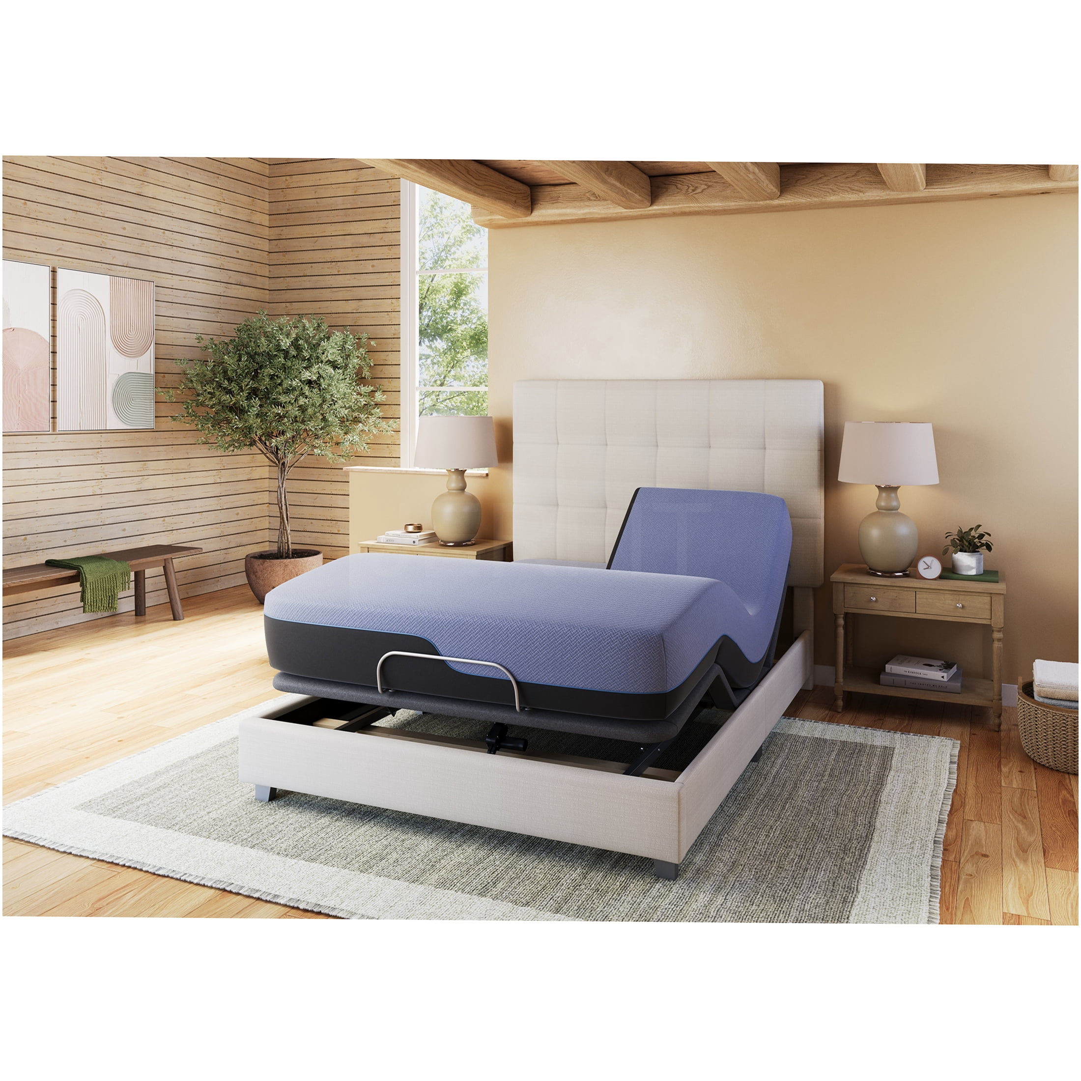 JERFIT King Size 12 Inch Hybrid Mattress, Blue Ice Cooling Cover, Individually Wrapped Coils, Medium Plush Feel for Side Sleepers, Motion Isolation, CertiPUR-US Foam