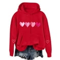thumbnail image 6 of BEFOKA Basic Long Sleeve Hoodie Shirts For Women Valentine'S Day Crew Neck Sweatshirts Love Heart Printed Ladies Red Tops And Blouses Cute Tops Pullover Sweatshirt Letters Graphic Tshirts Tee Tops, 6 of 9