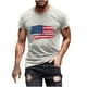 thumbnail image 2 of Tops para hombre, blusas y camisas de cuello redondo y manga corta para hombre, camiseta de cuello redondo y manga corta con estampado de la bandera del Día de la Independencia de Estados Unidos para, 2 of 5