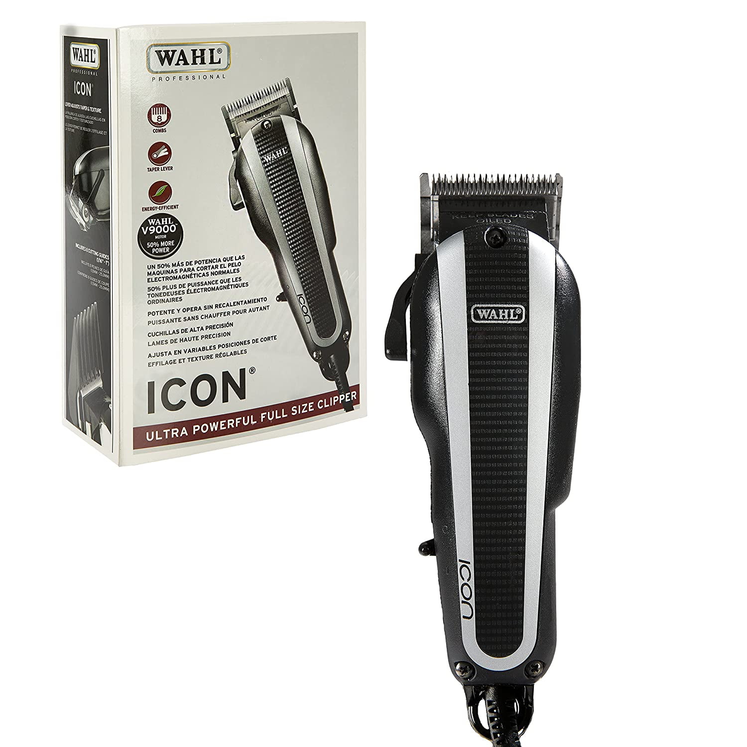 Icon Clipper Full Size With Ultra Powerful V9000 Motor for Professional  Barbers and Stylists Model 8490-900