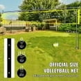 thumbnail image 6 of KFFKFF 32x3ft Outdoor Portable Volleyball Net Set System - Quick & Easy Setup Adjustable Height Steel Poles, PU Volleyball with Carrying Bag for Official Play Backyard Beach Lawn, 6 of 6