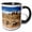 Black/White, variant on 3drose, the Three Sisters Hoodoo Formation in Goblin Valley State Park, Utah, 15oz Mug