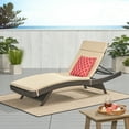 thumbnail image 3 of Anthony Outdoor Wicker Adjustable Chaise Lounge with Cushion, Multibrown, Textured Beige, 3 of 7