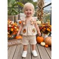 thumbnail image 5 of Loicainy Baby Toddler Girl Thanksgiving Outfit 3 6 9 12 18 24 Months Flying Sleeve Tops and Shorts 2Pcs Plaid Clothes Set, 5 of 9