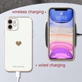 thumbnail image 6 of Compatible with iPhone 11 Case,Women Girsl Cute Love Heart Plating Design Protective Bumper with Camera Lens Cover Slim Shockproof Silicone Soft Phone Case for iPhone 11 White, 6 of 13