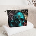 thumbnail image 6 of Makeup Bag Small Cosmetic Bags for Women Travel Toiletry Bag Zipper Pouch Purse Organizer Pouches, Cool Skulls Gothic Day Of The Dead, 6 of 7