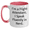 White/Pink, variant on Flight Attendant Fun Gifts - I'm A Flight Attendant. I Speak Fluently In genius. Two Tone Ceramic Coffee Mug for Mom, Unique Mother's Day Unique Gifts