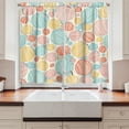 thumbnail image 2 of Ambesonne Colorful Kitchen Curtains, Striped Circles Pastel, 55"x39", Multicolor, 2 of 3