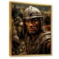 thumbnail image 2 of Designart "Ancient Roman Legion II" Americana Framed Wall Art - Global Green Military Entryway Framed Wall Art Print, 2 of 6