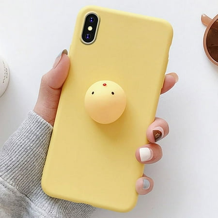 Squishy 3D Toys Chick Phone Cat Case For Huawei P Smart 2021 P50 P40 P30 P20 P10 P9 P8 Lite 2017 Cartoon Funny Foot Soft Cover