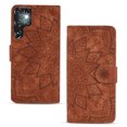 thumbnail image 2 of Feishell Flip Wallet Case for Samsung Galaxy S24 Ultra, Magnetic Clasp Folio Shockproof Embossed Pattern PU Leather Magnetic Clasp Folio Protective Phone Cover with Kickstand & Card Slots,Brown, 2 of 7