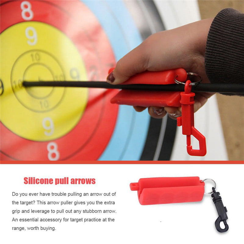Pro Silicone Archery Arrow Puller Holder Target Bow Hunt Shooting Keychain HOT 