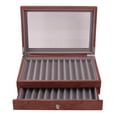 thumbnail image 3 of Caja de presentación de 2 capas con 23 ranuras Caja de almacenamiento de de caja de exhibición de de madera, pantalla de jinwen Estuche de almacenamiento de cajas de bolígrafos, 3 of 7