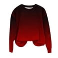 thumbnail image 2 of ersvoioy Womens Printed Hoodless Sweatshirt Round Neck Loose Fit Long Sleeve Pullover for Fall Wine M, 2 of 3