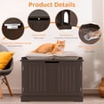 thumbnail image 4 of WSWJY Wooden Hidden Cat Litter Box Enclosure Furniture, Decorative Hidden Cat Washroom House, Multi-Style Concealed Cat Litter Cabinet for Indoor Cats 29.8'' Brown, 4 of 13