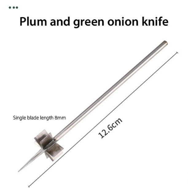 1pc Onion Cutter Stainless Steel Green Onion Shredded Cutter Slicer Plum Blossom