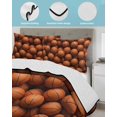 thumbnail image 4 of Quilts Queen Size Bedding Set, Basketball Lightweight Quilted Comforter, Modern Chic Classic Sports Balls Textured Soft Reversible Bedspread Coverlet with Pillow Covers for All Season, 90" x 96", 4 of 7