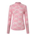 thumbnail image 4 of ZIXKCGDSE Mesh Long Sleeve Top for Women Lace Shirts See Through Floral Embroidery Blouse Size S, 4 of 4