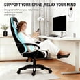 thumbnail image 6 of JaxShark  660lbs Ergonomic Gaming Chair with Headrest and Lumbar Support for Adults Teens, High Back Reclining PU Leather Modern Black, 6 of 8